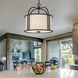 Rockford 3 Light 18 inch Matte Black Pendant Ceiling Light, Essentials