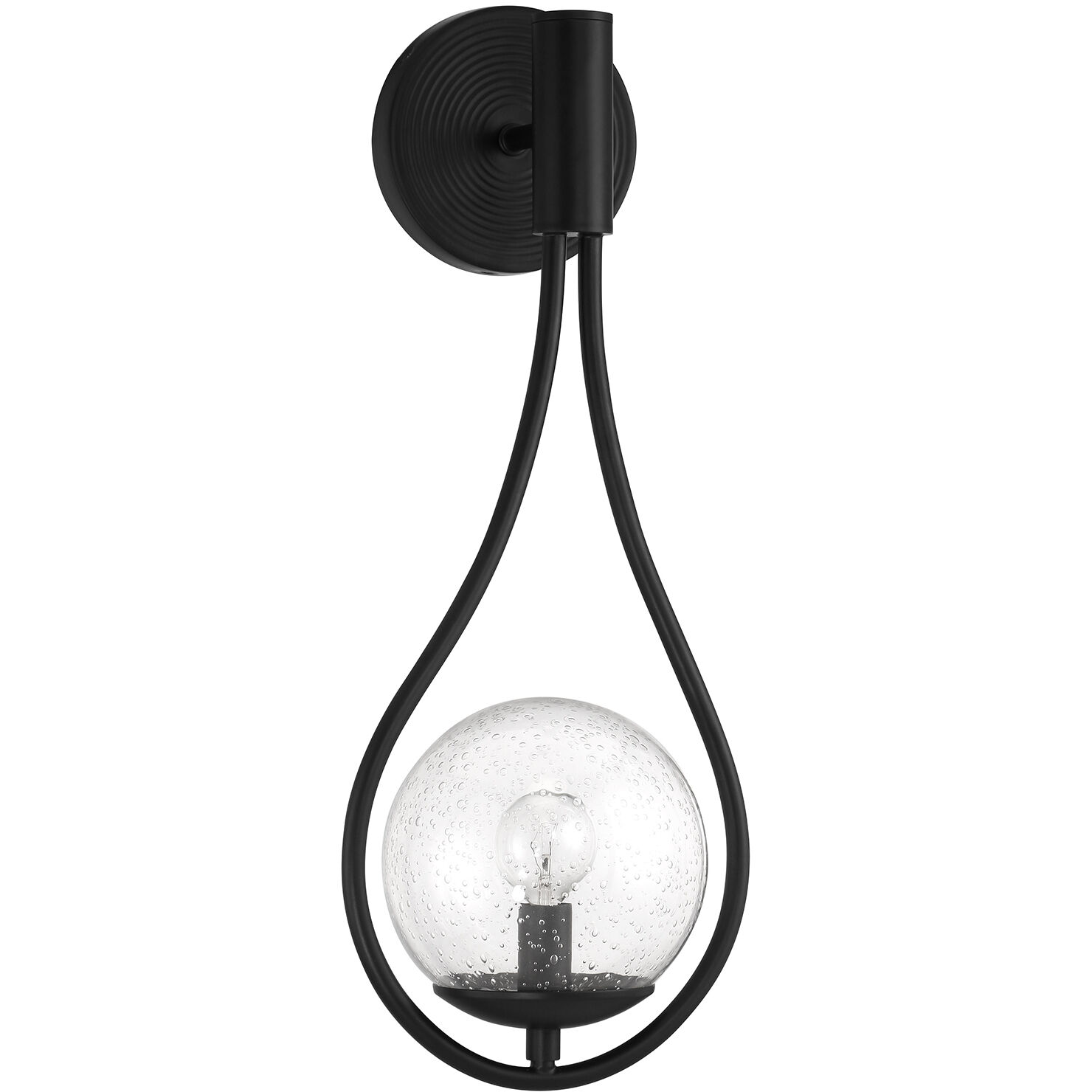 Encino 1 Light 8 inch Matte Black Wall Sconce Wall Light
