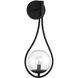 Encino 1 Light 8 inch Matte Black Wall Sconce Wall Light