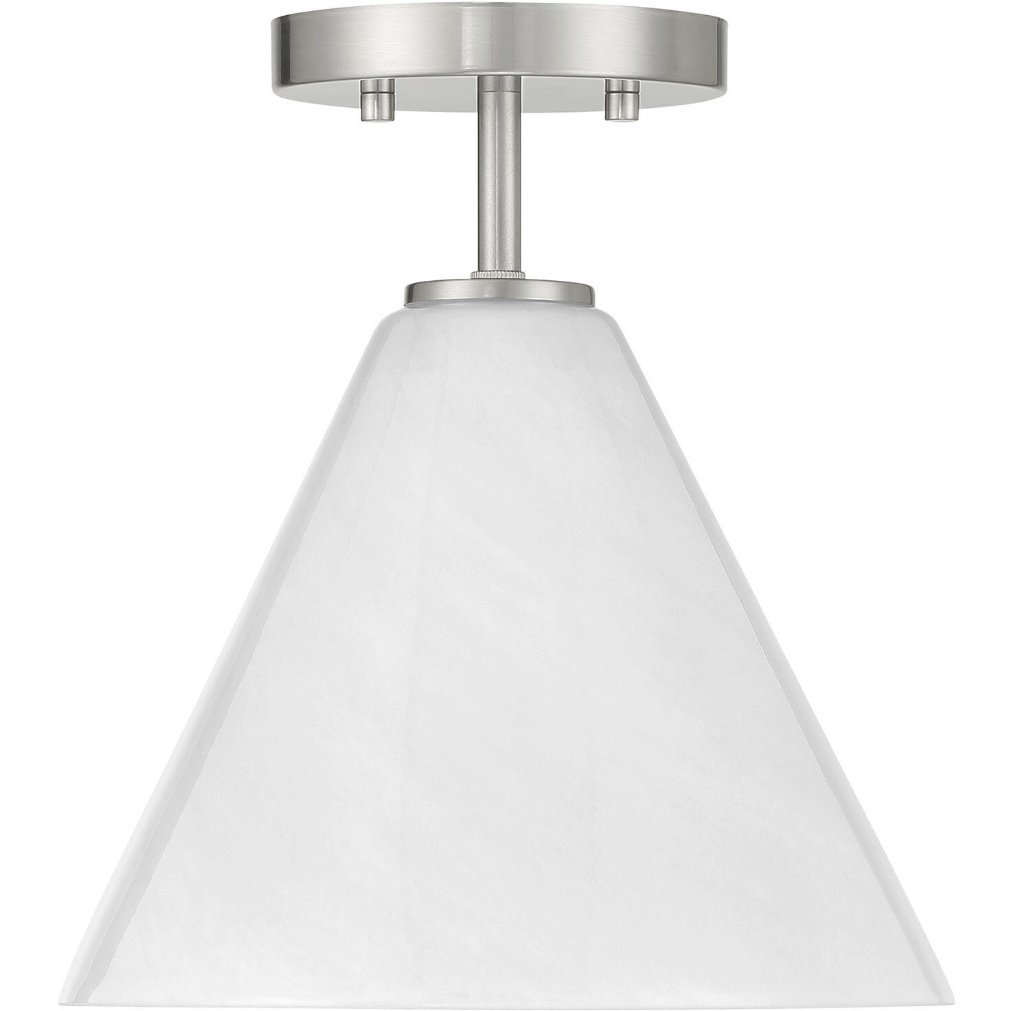 Blair 1 Light 10 inch Satin Nickel Mini-Pendant or Semi-Flush Ceiling Light