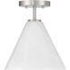 Blair 1 Light 10 inch Satin Nickel Mini-Pendant or Semi-Flush Ceiling Light