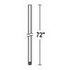 Stella Gold Patina Ceiling Fan Downrod in 72 in.