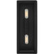 Richland 2 Light 5.5 inch Matte Black Wall Sconce Wall Light, Lighting One (Open)