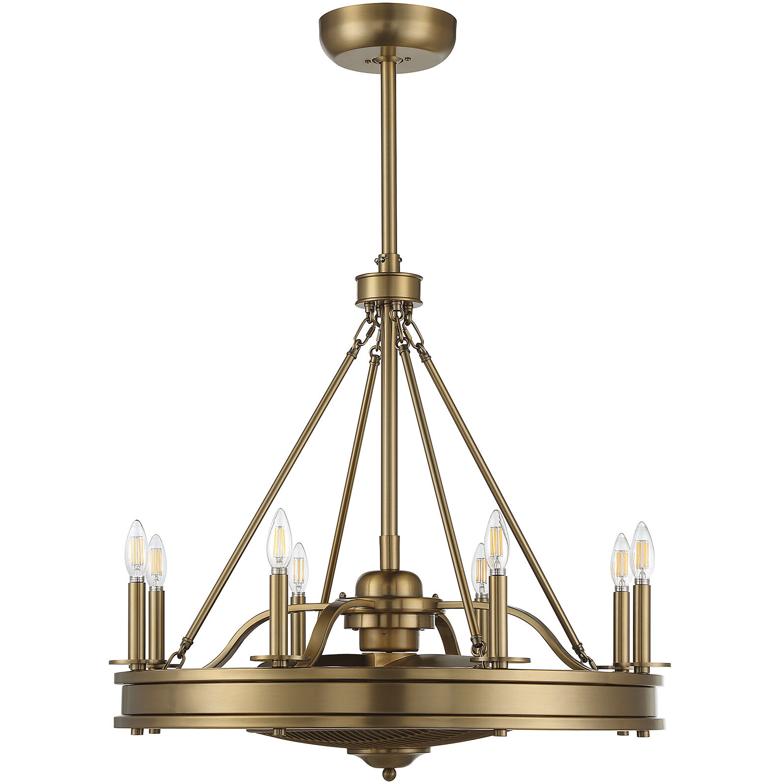 Savoy House 39-FD-124-322 Lyon 14 inch Warm Brass with Gold Blades