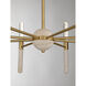 Linden LED 32 inch Warm Brass Chandelier Ceiling Light