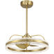 Corona 14 inch Warm Brass with Gold Blades Fan D'Lier