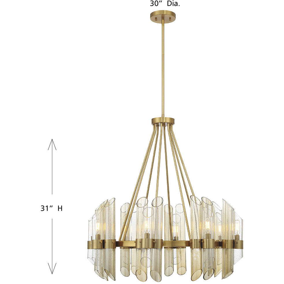 Biltmore 8 Light 30 inch Warm Brass Chandelier Ceiling Light