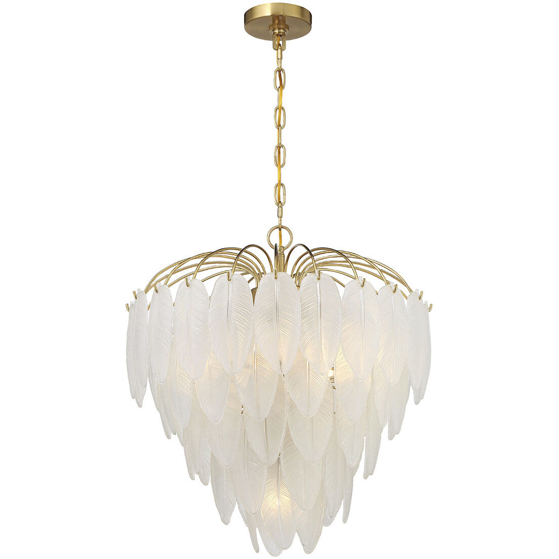 Boa 6 Light 22 inch Warm Brass Chandelier Ceiling Light