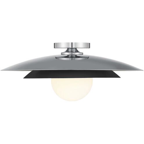Sherrer 1 Light 20 inch Chrome Semi-Flush Ceiling Light