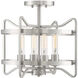 Kent 4 Light 16 inch Satin Nickel Semi-Flush Ceiling Light, Essentials
