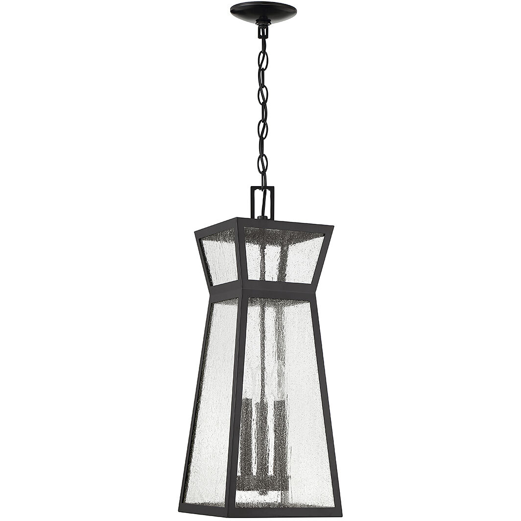 Millford 3 Light 9 inch Black Outdoor Hanging Lantern
