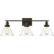 Drake 3 Light 28.5 inch English Bronze Bathroom Vanity Light Wall Light, Essentials