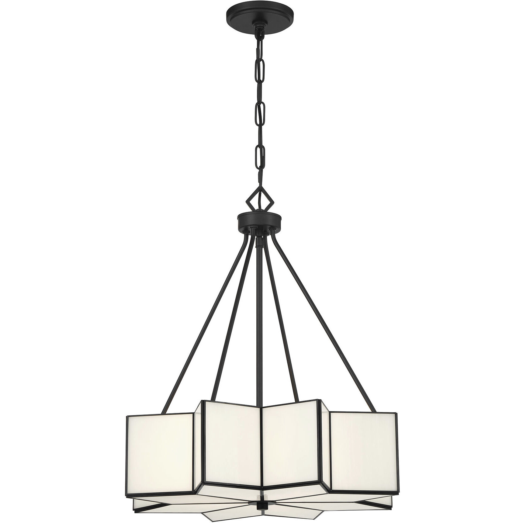 Reiling 3 Light 20 inch Matte Black Pendant Ceiling Light