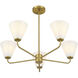 Blair 5 Light 30 inch Warm Brass Chandelier Ceiling Light