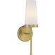 Haynes 1 Light 5 inch Warm Brass Wall Sconce Wall Light, Essentials