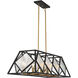 Capella 8 Light 42 inch English Bronze and Warm Brass Linear Chandelier Ceiling Light