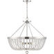 Bergamo 6 Light 26 inch Antique Nickel Pendant Ceiling Light