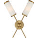 Denison 2 Light 15.75 inch Warm Brass Wall Sconce Wall Light