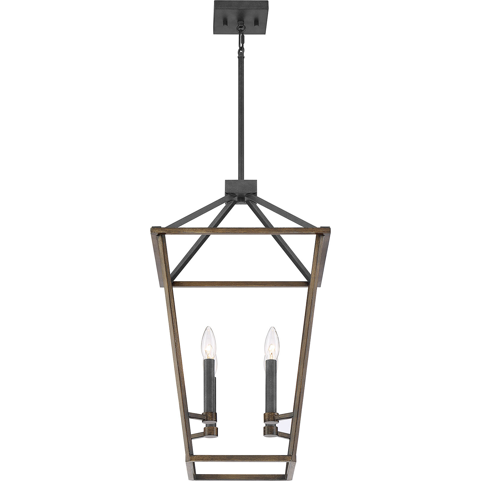 Oaklawn 4 Light 14 inch Whiskey Wood Pendant Ceiling Light