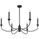 Coventry 6 Light 40 inch Matte Black Chandelier Ceiling Light, Essentials