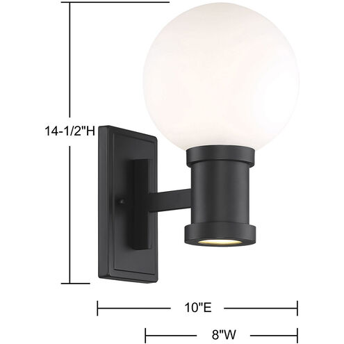 Marion 1 Light 15 inch Black Outdoor Sconce