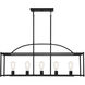 Palladian 5 Light 38 inch Matte Black Linear Chandelier Ceiling Light, Essentials