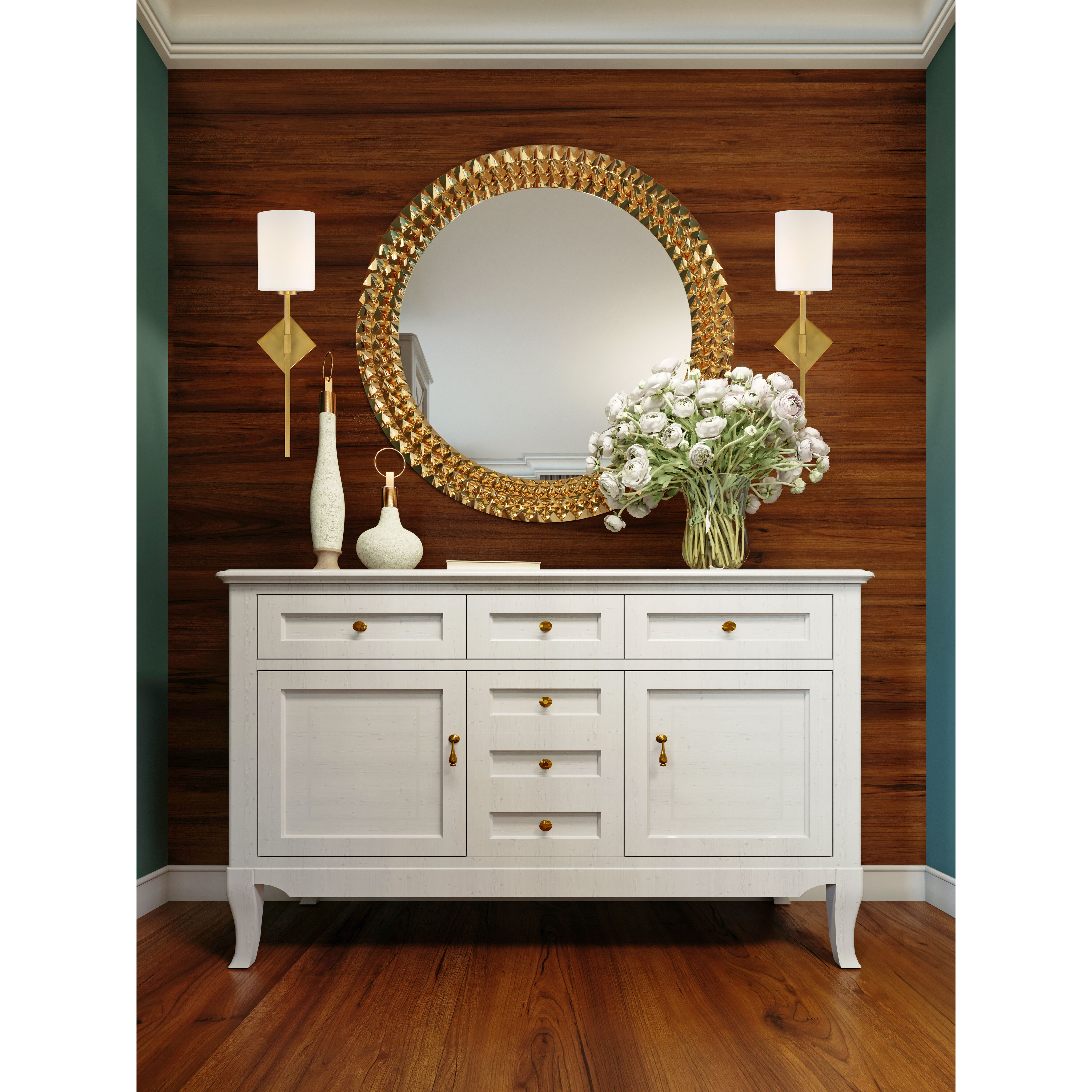 Destin 1 Light 6 inch Warm Brass Wall Sconce Wall Light, Essentials