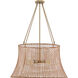 Longleaf 4 Light 28 inch Burnished Brass Outdoor Chandelier