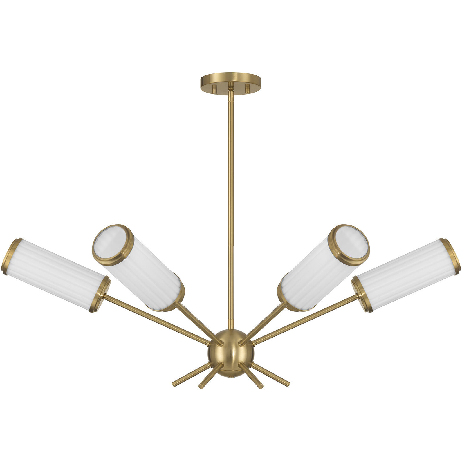 Denison 6 Light 36 inch Warm Brass Chandelier Ceiling Light