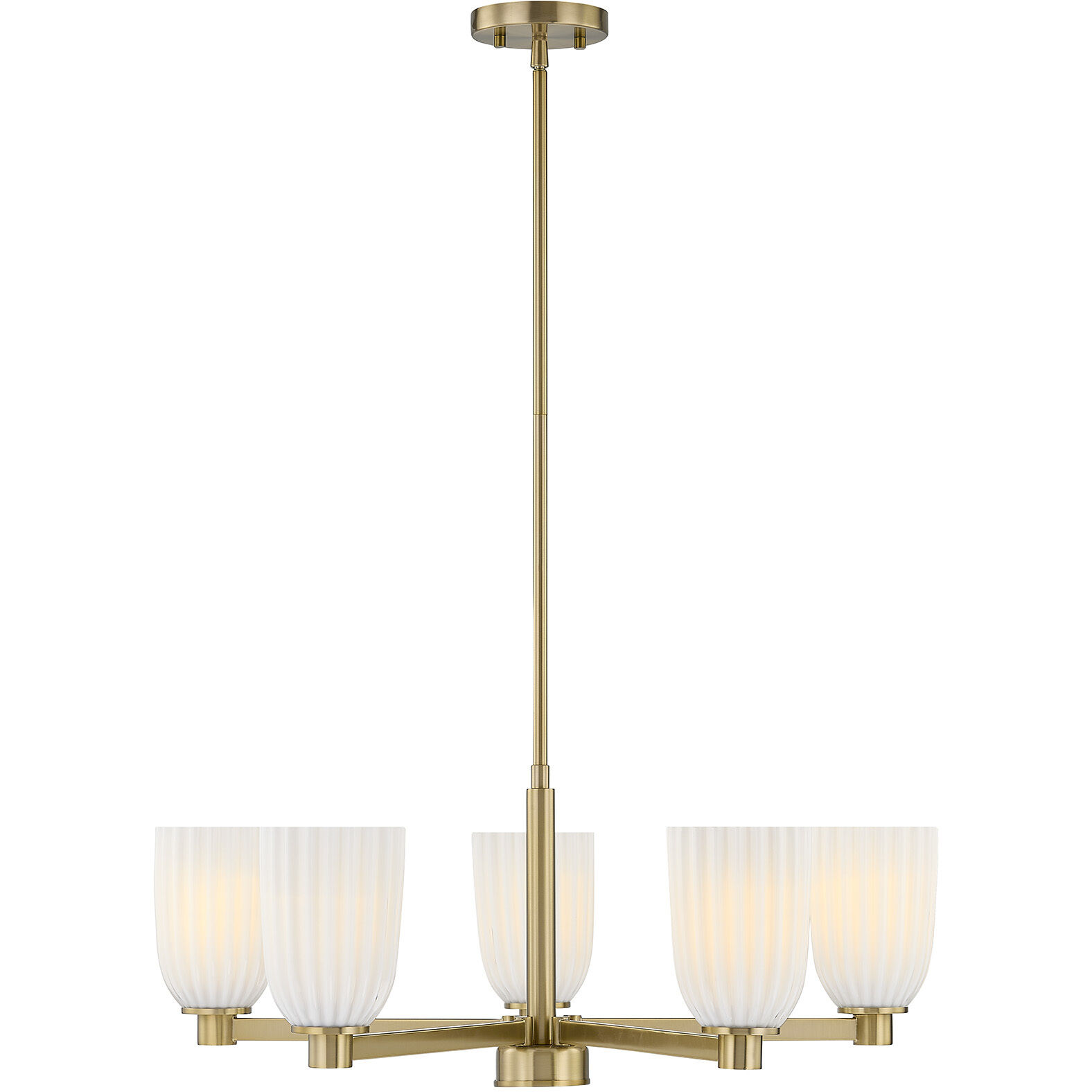 Baldwin 5 Light 28 inch Noble Brass Chandelier Ceiling Light, Essentials