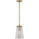 Chantilly 1 Light 8 inch Warm Brass Pendant Ceiling Light, Essentials