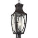 Shelton 2 Light 25 inch English Bronze with Gold Outdoor Post Lantern