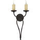 Elba 2 Light 12 inch Oiled Copper Sconce Wall Light