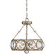Warwick 3 Light 18 inch Brittannia Gold Convertible Semiflush Ceiling Light, Convertible