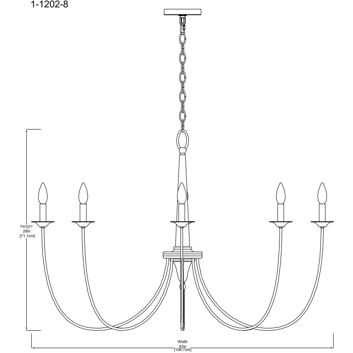 Stonecrest 8 Light 42 inch Bisque White Chandelier Ceiling Light