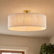 Maynard 4 Light 22 inch Warm Brass Flush Mount Ceiling Light
