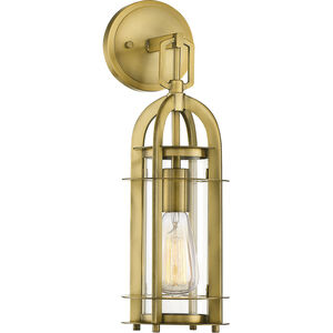 Merrill 1 Light 18 inch Warm Brass Outdoor Wall Lantern
