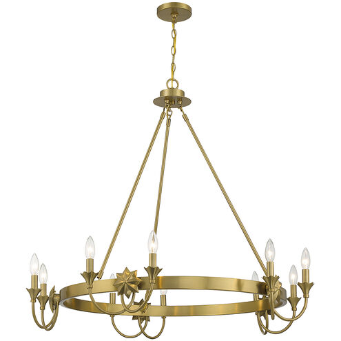 Sullivan 10 Light 40 inch Warm Brass Chandelier Ceiling Light