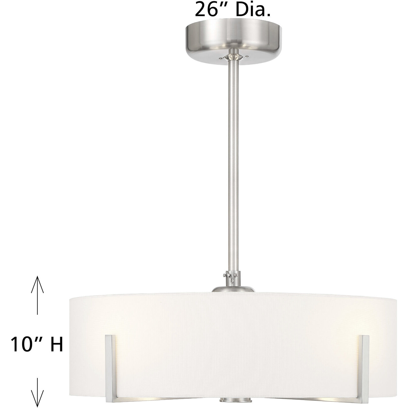 Mansell 14 inch Satin Nickel Fan D'Lier