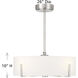 Mansell 14 inch Satin Nickel with Gold Blades Fan D'Lier