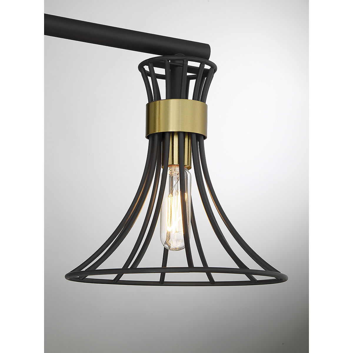 Breur 3 Light 28 inch Black with Warm Brass Accents Bathroom Vanity Light Wall Light