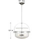 Denmar 4 Light 18 inch Polished Chrome Covertible SemiFlush Ceiling Light