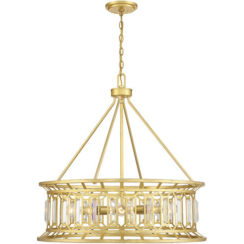 Daintree 8 Light 30 inch True Gold Pendant Ceiling Light