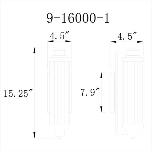 Pike 1 Light 4.75 inch Warm Brass Wall Sconce Wall Light, Essentials