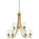 Octave 9 Light 30 inch Warm Brass Chandelier Ceiling Light, Essentials