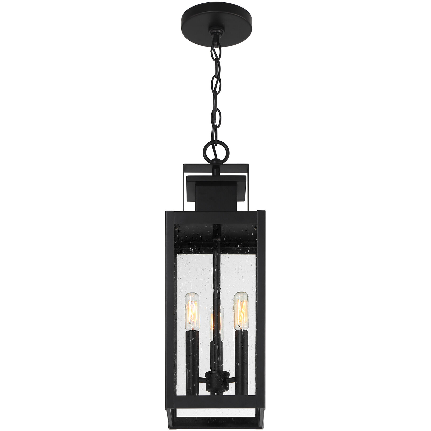Ascott 3 Light 6.5 inch Black Outdoor Hanging Lantern