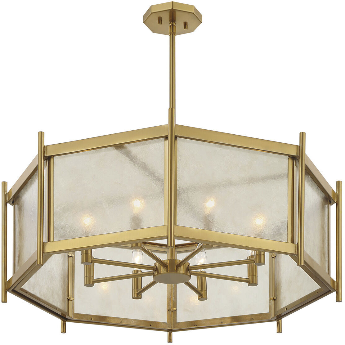 Jacobs 8 Light 32 inch Warm Brass Chandelier Ceiling Light