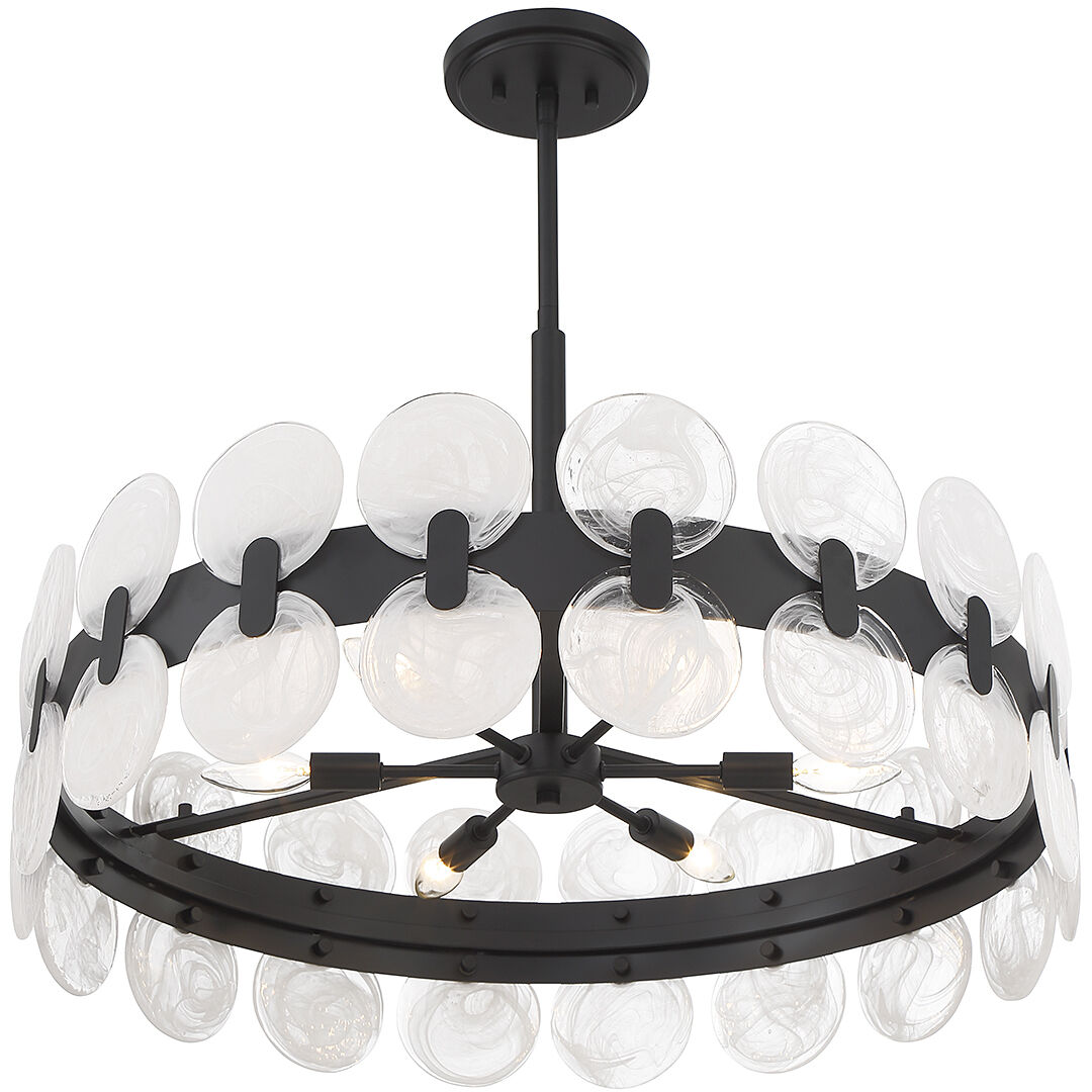Boca 6 Light 27.5 inch Matte Black Chandelier Ceiling Light