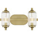 Holton 2 Light 16 inch Warm Brass Bathroom Vanity Light Wall Light