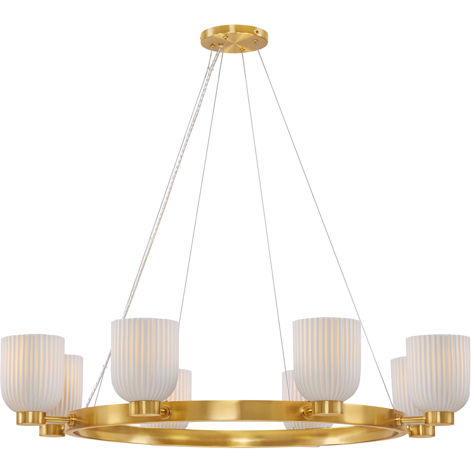Isla Blanca 8 Light 40 inch Warm Brass Chandelier Ceiling Light